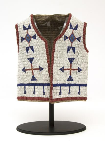 Plains Sioux indian beaded vest 19th century Native American Indian antique vintage art for sale purchase auction consign denver colorado art gallery museum
