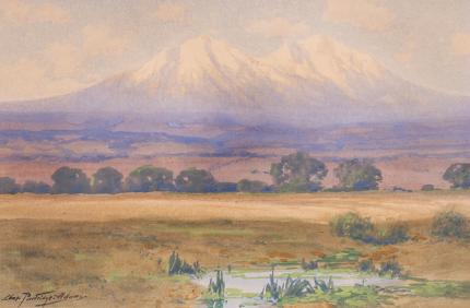 Charles Partridge Adams colorado painting spanish peaks vintage antique hudson river luminism