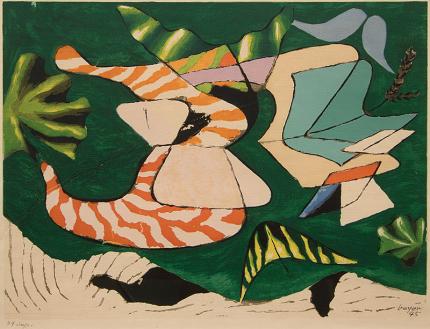 Herbert Bayer Fluttering Wings (Mexico) painting fine art for sale purchase buy sell auction consign denver colorado art gallery museum