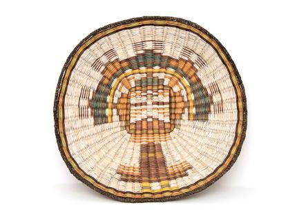 Wicker Plaque, Hopi Third Mesa, 19th century Native American Indian antique vintage art for sale purchase auction consign denver colorado art gallery museum