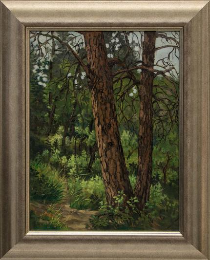 Inez Tatum, "Ponderosa", oil, 1916 painting fine art for sale purchase buy sell auction consign denver colorado art gallery museum  