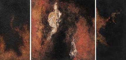 Ruth Todd, "Continuum (Triptych)", mixed media, 1961 painting fine art for sale purchase buy sell auction consign denver colorado art gallery museum