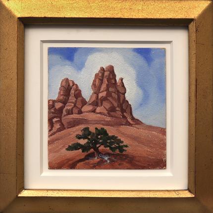 Anna Elizabeth Keener, Red Rock Formations, Southwestern, Landscape, oil, painting, circa 1960, modernist, modern, woman artist, Fine art, art, for sale, buy, purchase, Denver, Colorado, gallery, historic, antique, vintage, artwork, original, authentic 