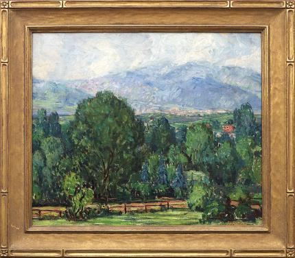 Charles Bunnell, View From The Park, oil, painting, landscape, mountains, colorado springs, Ragland, american impressionism, impressionist, Fine art, art, for sale, buy, purchase, Denver, Colorado, gallery, historic, antique, vintage, artwork, original, authentic