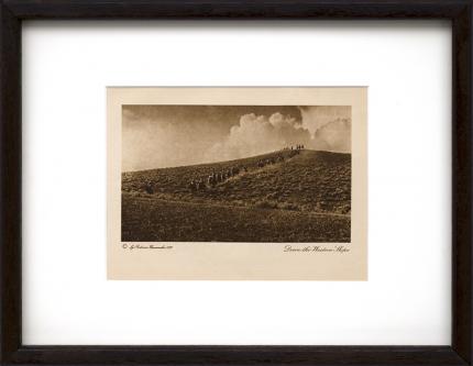 Joseph Dixon photogravure, Down the Western Slope, vintage, antique photo, Sioux, Cheyenne, Vanishing Race, Feather Bonnet, horse, Plains Indian