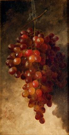 Morston Constantine Ream, "Untitled (Still Life with Grapes)", oil, c. 1890