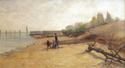 Carl Lindin, "Chicago", oil on canvas, 1891
