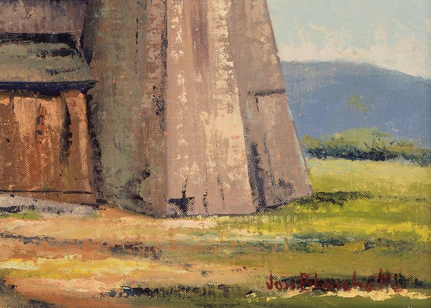 jon blanchette northern california landscape painting barn farm silo santa cruz monterey bay mid-century modern midcentury