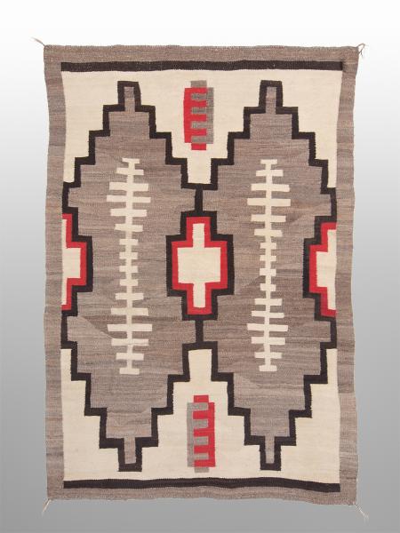 Navajo trading post regional area rug textile wall hanging antique vintage