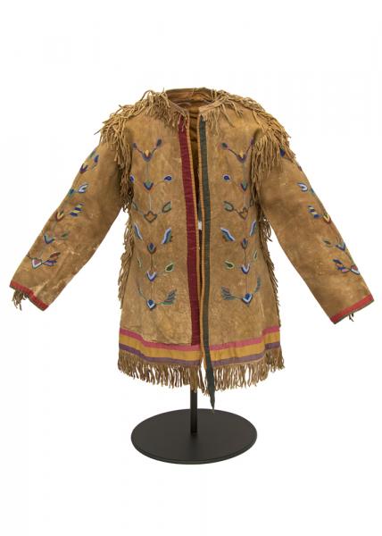Horse Doctor's Coat of Elk Hide 19th century native american indian plains Native American Indian antique vintage art for sale purchase auction consign denver colorado art gallery museum