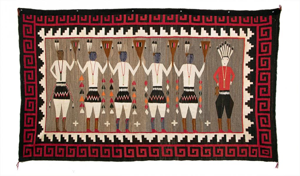 vintage Lukachukai Trading Post Yeibichai rug Navajo