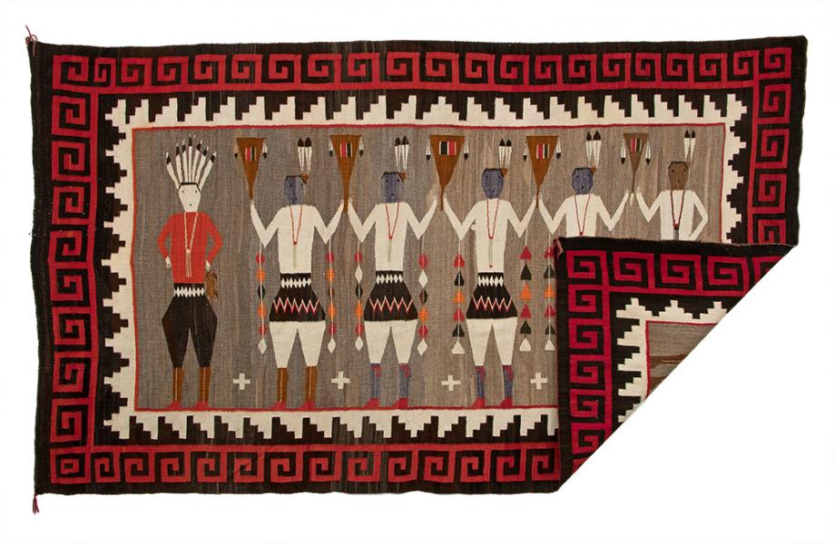 old Navajo yei rug textile weaving Lukachukai Trading Post for sale purchase consign