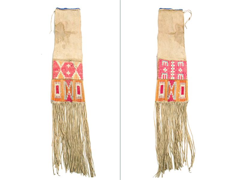 Tobacco Bag, circa 1890 quill bead 19th century Native American Indian antique vintage art for sale purchase auction consign denver colorado art gallery museum