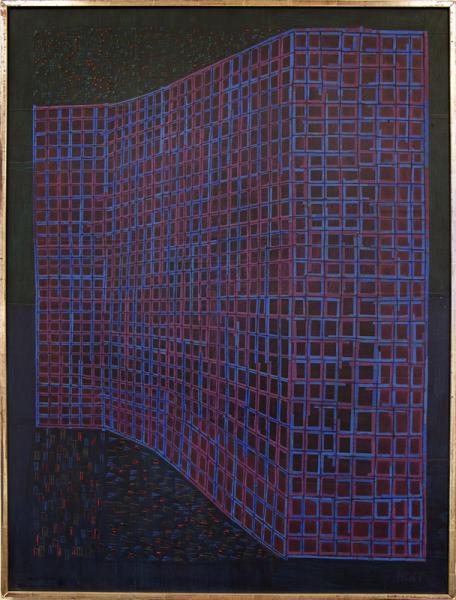 Margo hoff abstract expressionist women artist mid-century modern art painting for sale