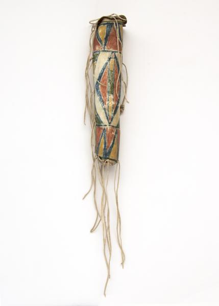 Parfleche bonnet case cylinder Sioux  19th century Native American Indian antique vintage art for sale purchase auction consign denver colorado art gallery museum