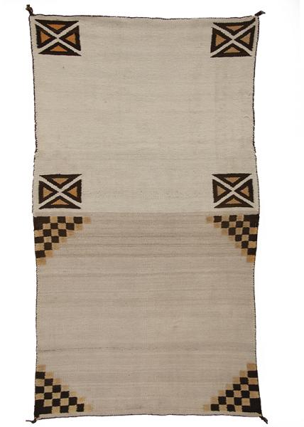 Vintage Navajo double saddle blanket textile weaving rug  19th century Native American Indian antique vintage art for sale purchase auction consign denver colorado art gallery museum