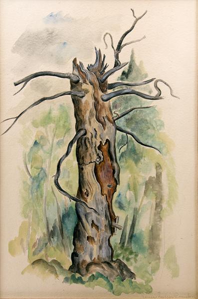 Louise Emerson Ronnebeck, vintage painting for sale, old tree