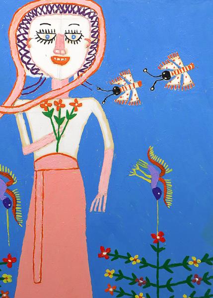 Martin Saldana, Pinky. Girl and Hummingbirds, San Luis Potosi, Mexico)