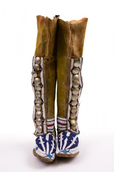 Southern Plains Beaded High Top Moccasins